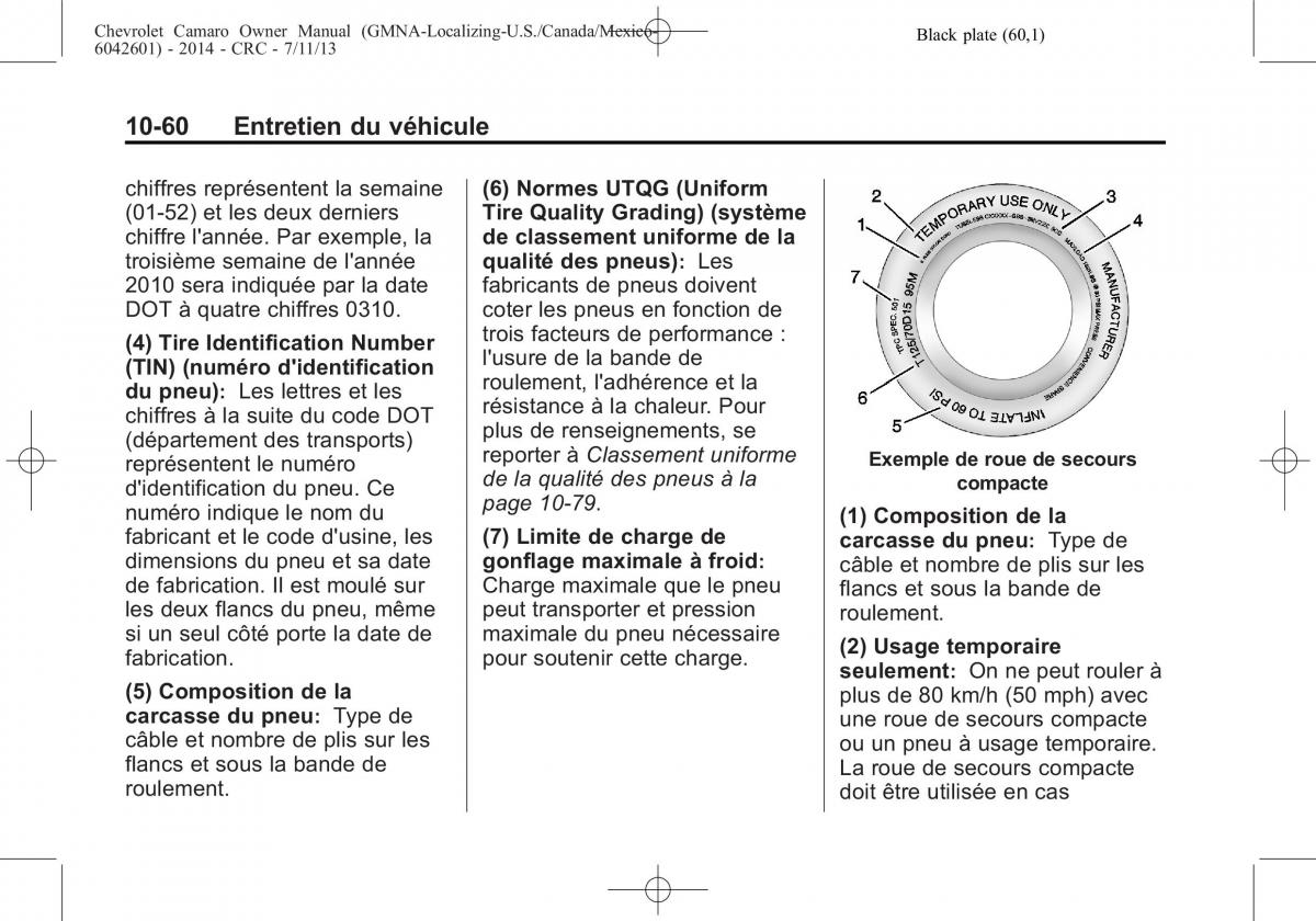 Chevrolet Camaro V 5 manuel du proprietaire / page 356