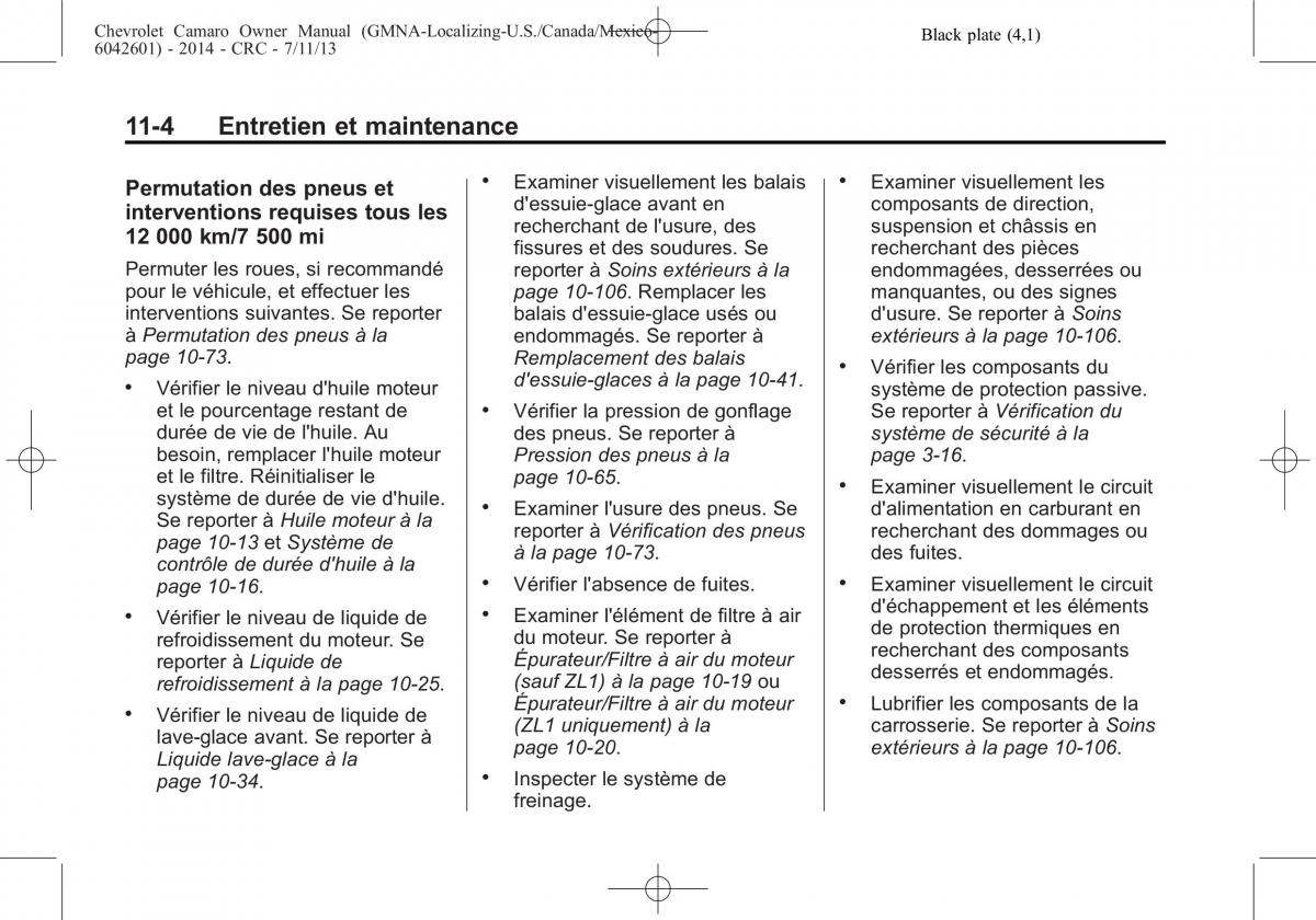 Chevrolet Camaro V 5 manuel du proprietaire / page 418