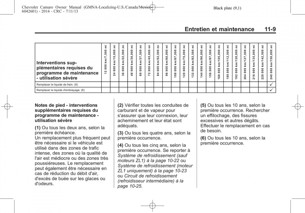 Chevrolet Camaro V 5 manuel du proprietaire / page 423