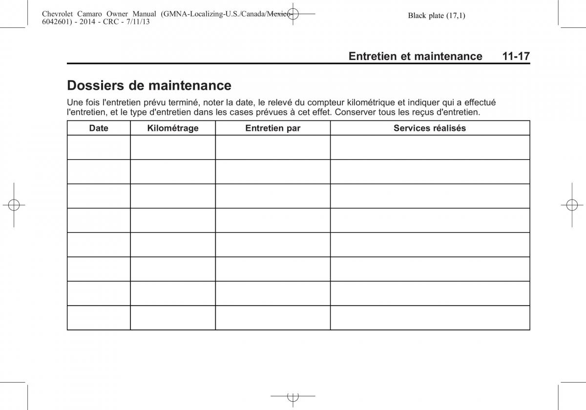 Chevrolet Camaro V 5 manuel du proprietaire / page 431