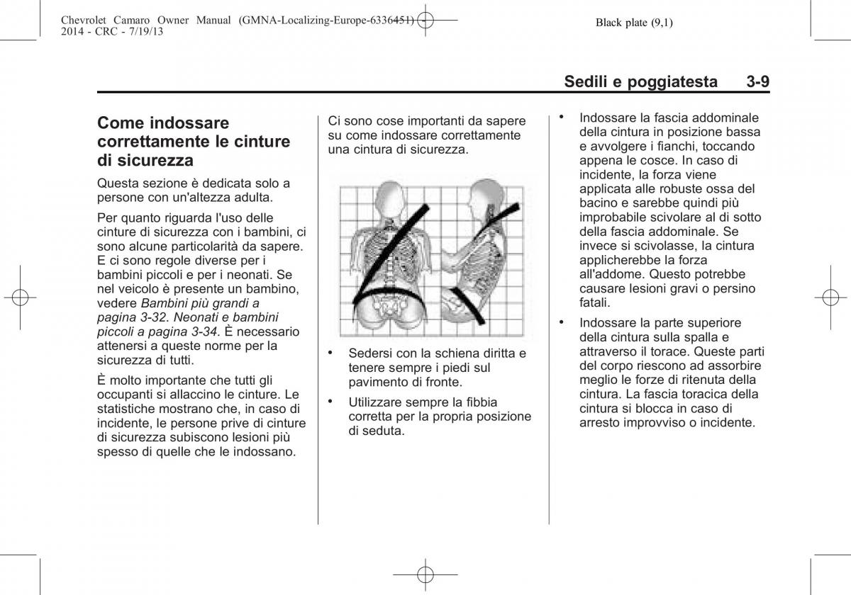 Chevrolet Camaro V 5 manuale del proprietario / page 57