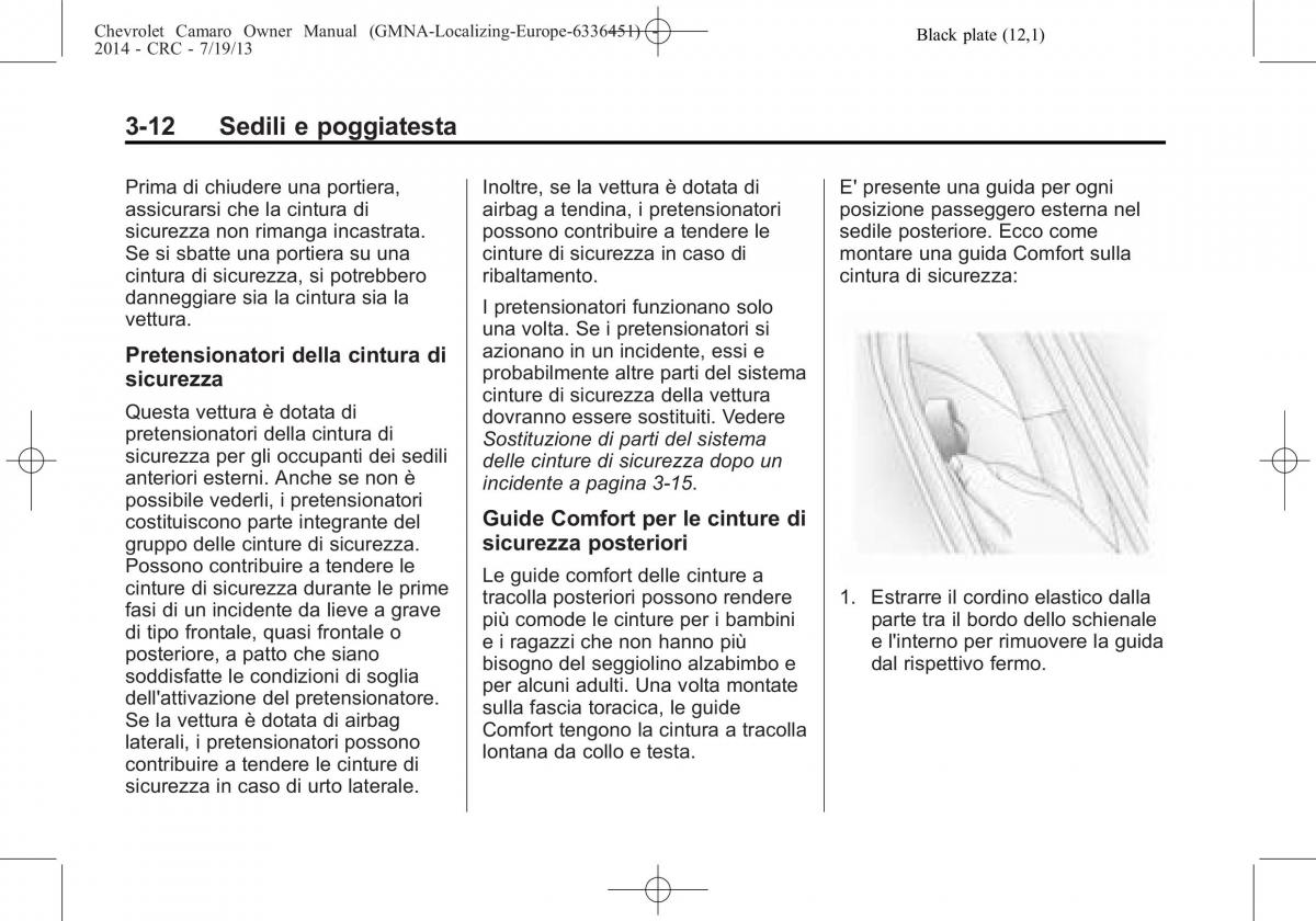 Chevrolet Camaro V 5 manuale del proprietario / page 60