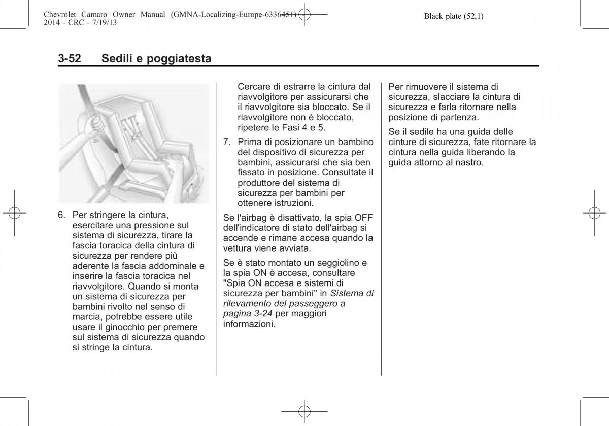 Chevrolet Camaro V 5 manuale del proprietario / page 100