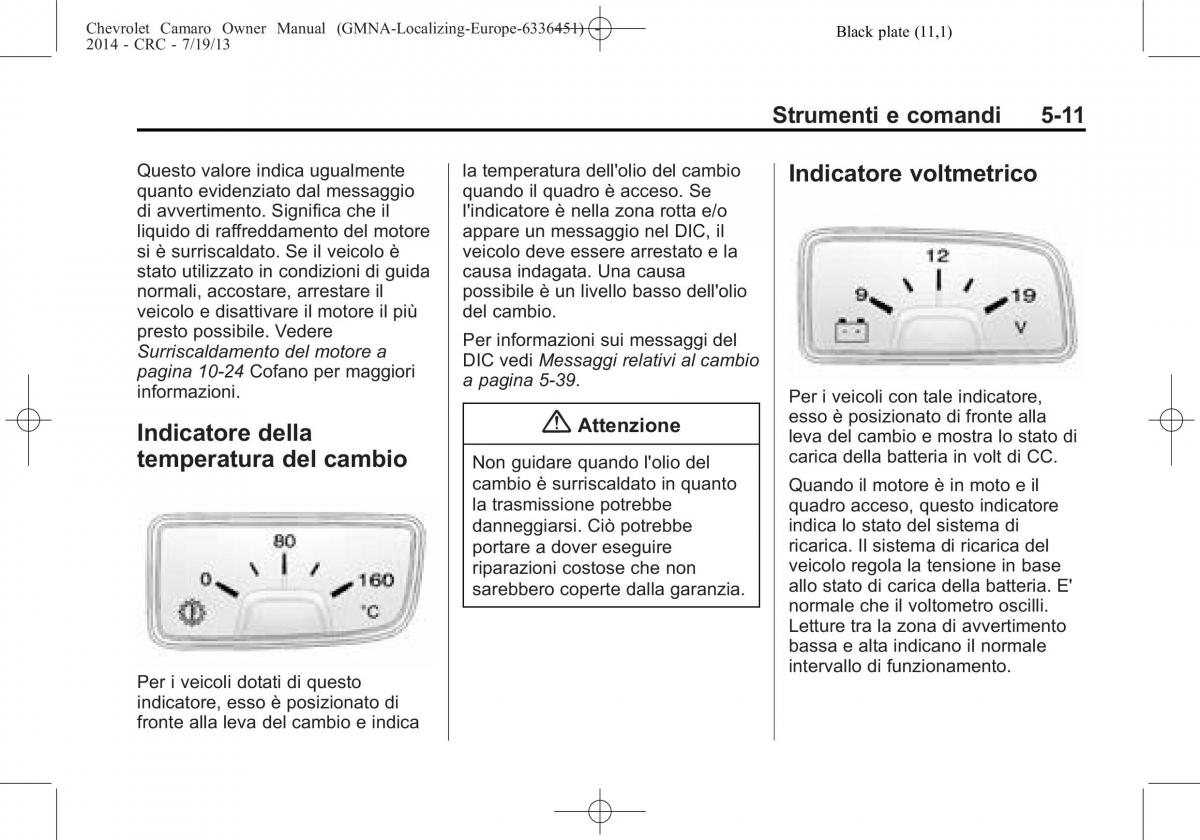 Chevrolet Camaro V 5 manuale del proprietario / page 115