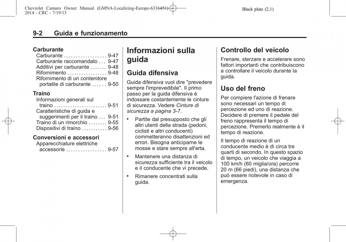 Chevrolet Camaro V 5 manuale del proprietario / page 164