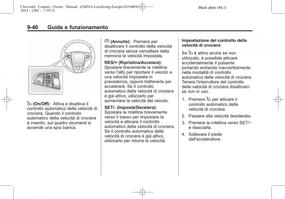 Chevrolet Camaro V 5 manuale del proprietario / page 202