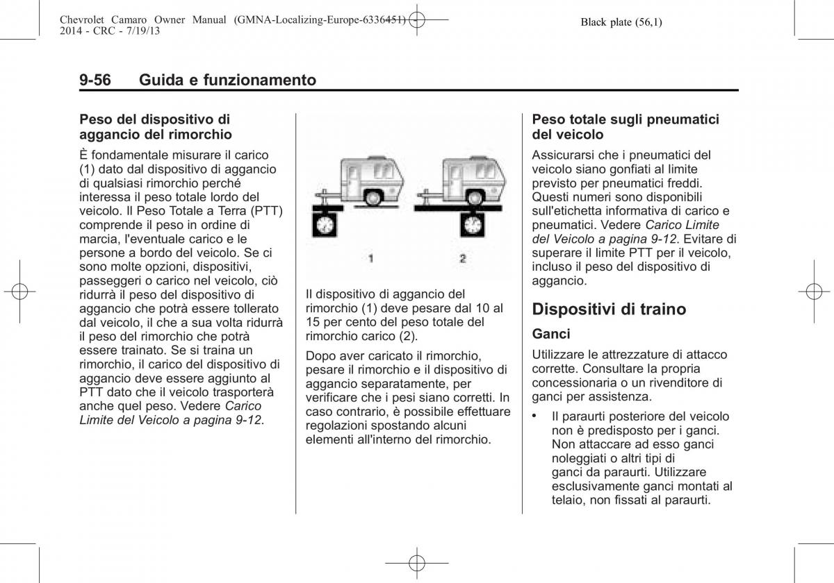 Chevrolet Camaro V 5 manuale del proprietario / page 218