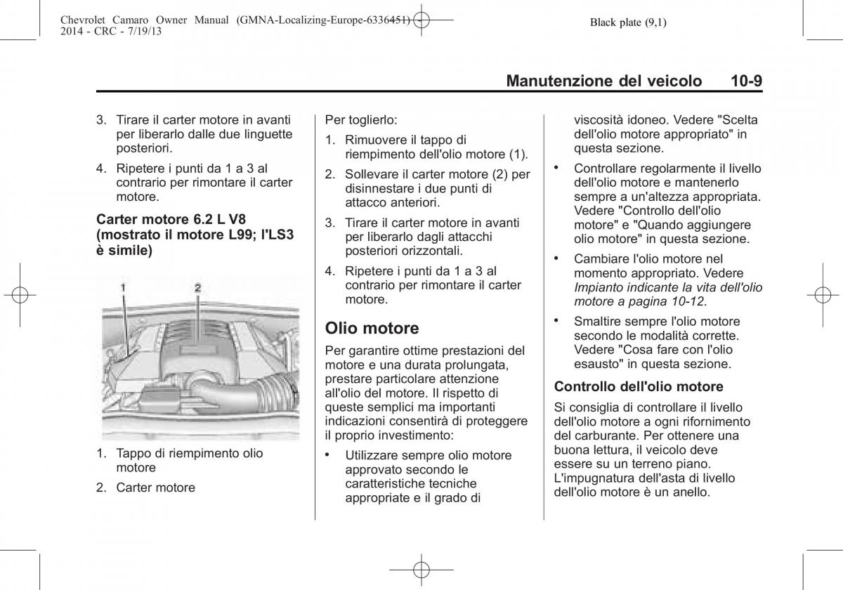 Chevrolet Camaro V 5 manuale del proprietario / page 229