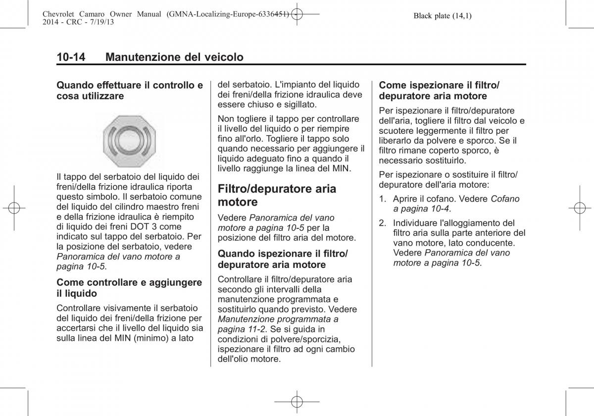 Chevrolet Camaro V 5 manuale del proprietario / page 234