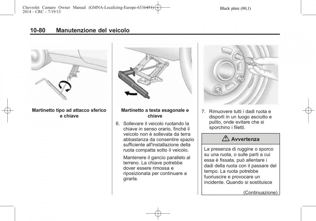 Chevrolet Camaro V 5 manuale del proprietario / page 300