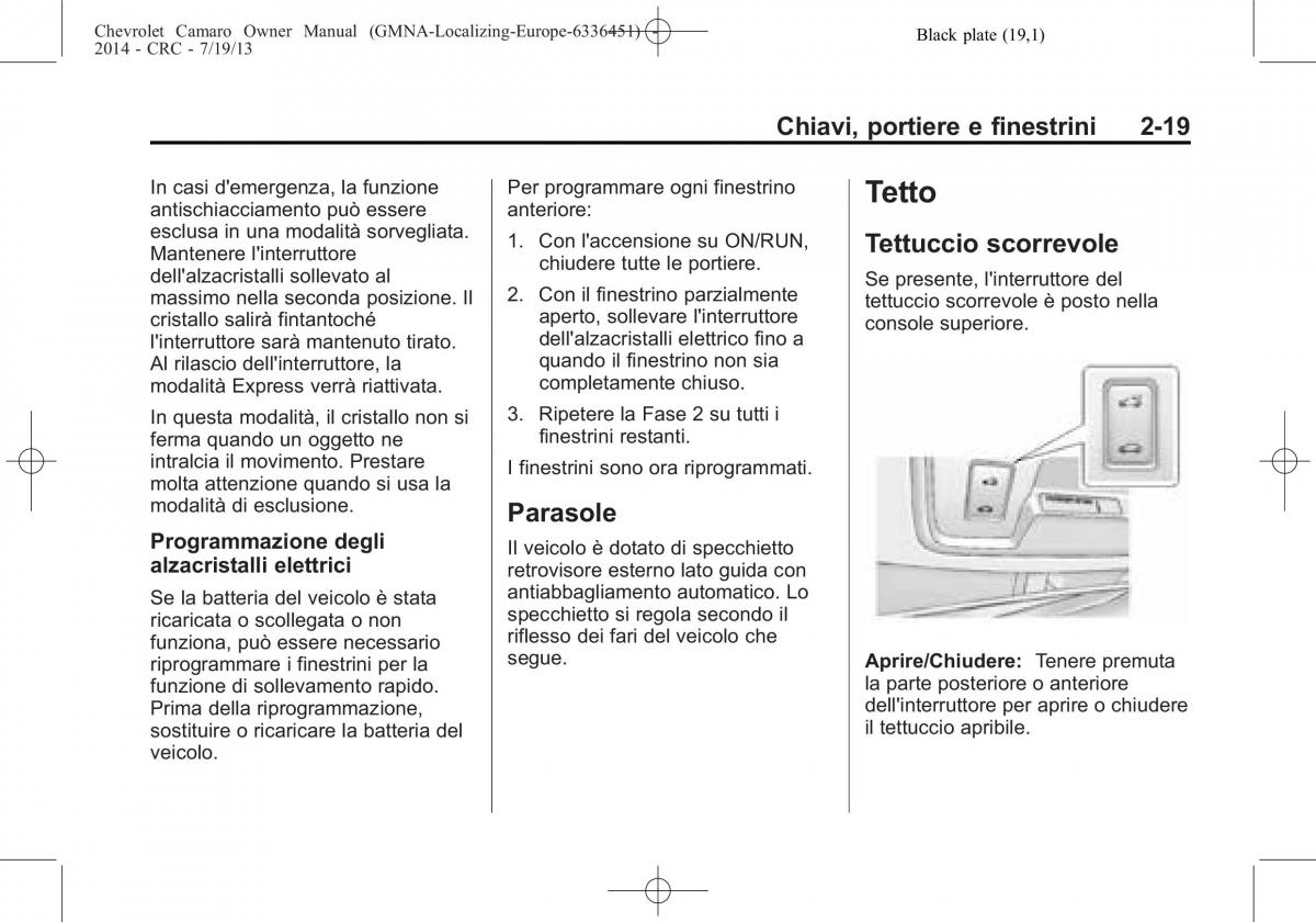 Chevrolet Camaro V 5 manuale del proprietario / page 41