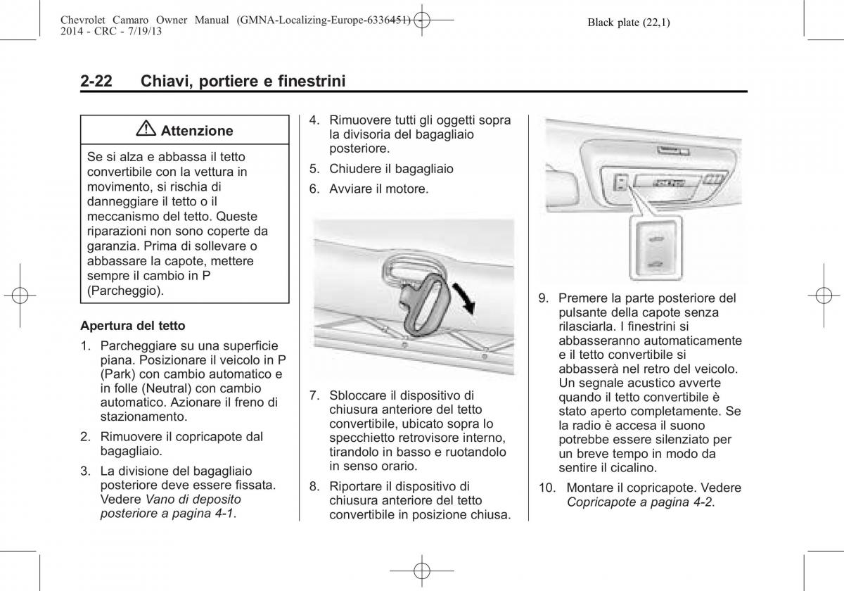 Chevrolet Camaro V 5 manuale del proprietario / page 44