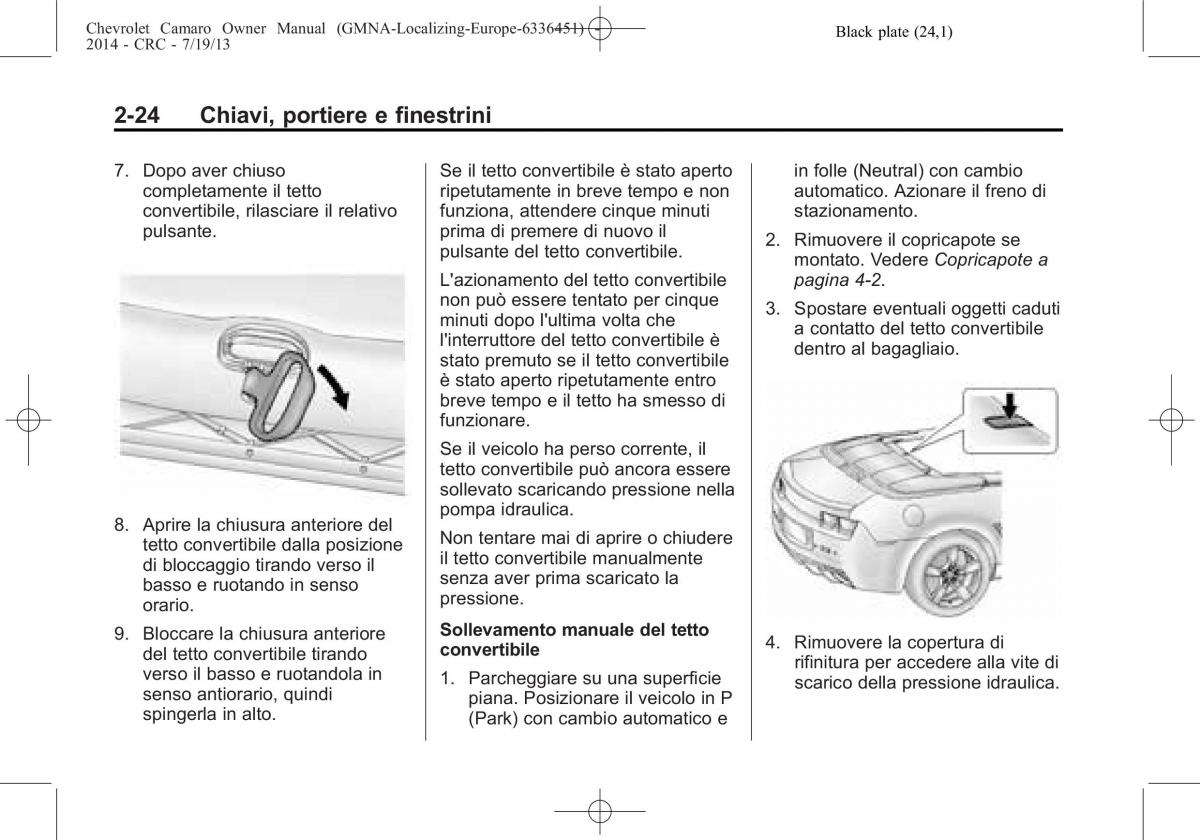 Chevrolet Camaro V 5 manuale del proprietario / page 46