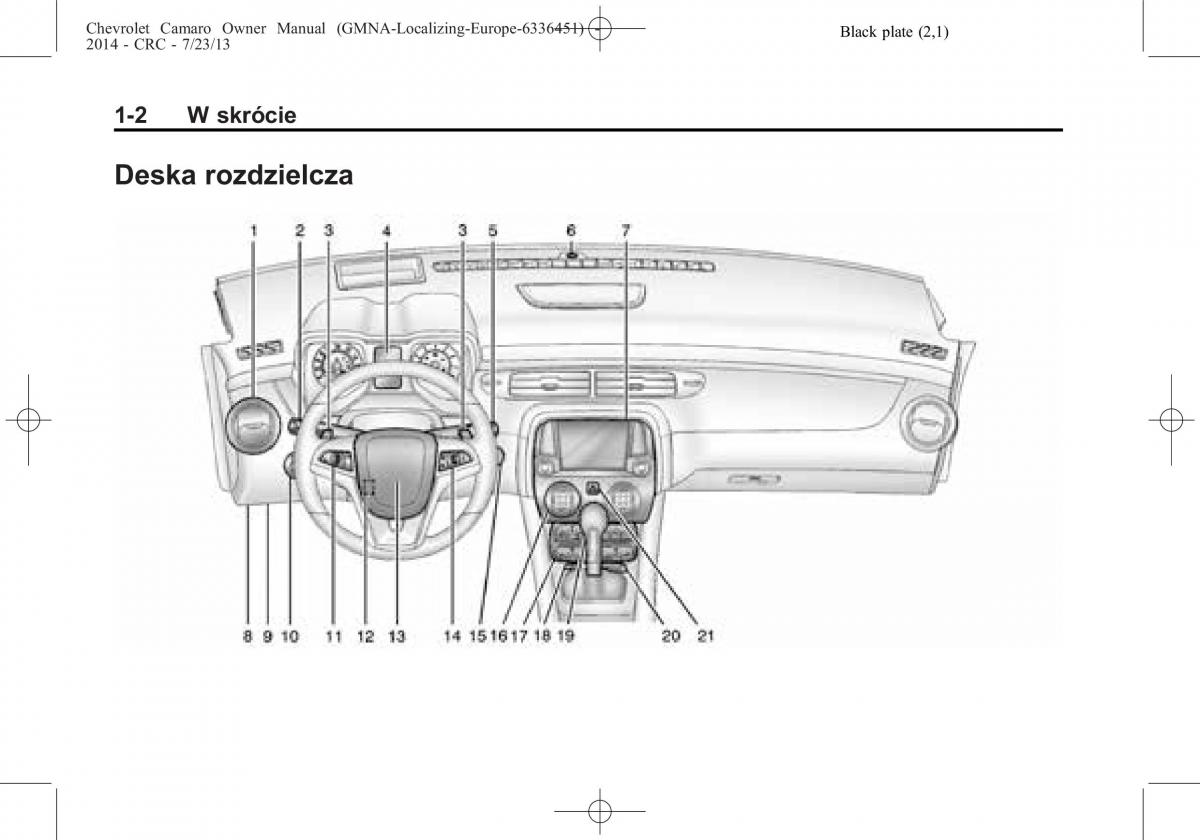 Chevrolet Camaro V 5 instrukcja obslugi / page 8