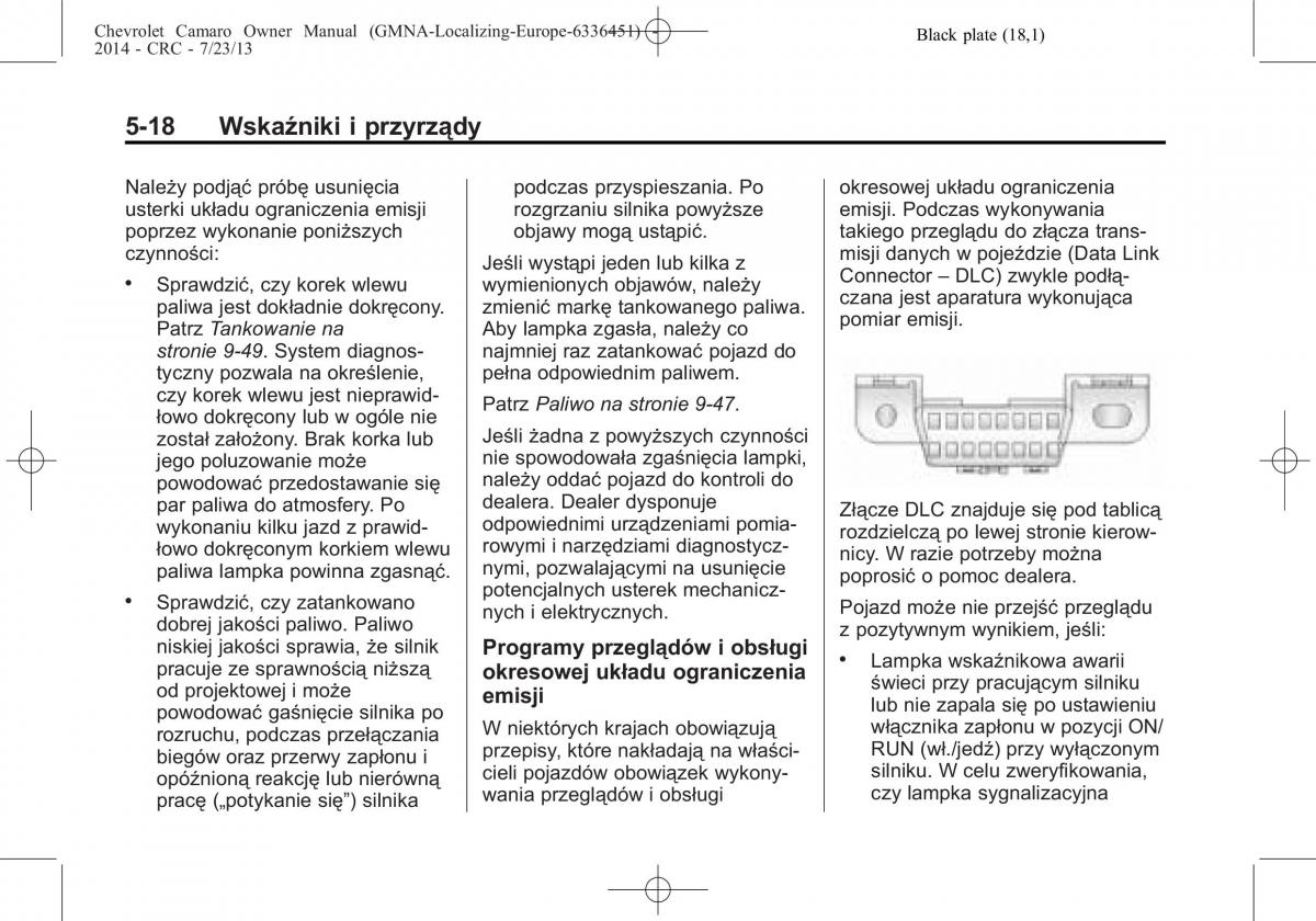 Chevrolet Camaro V 5 instrukcja obslugi / page 128