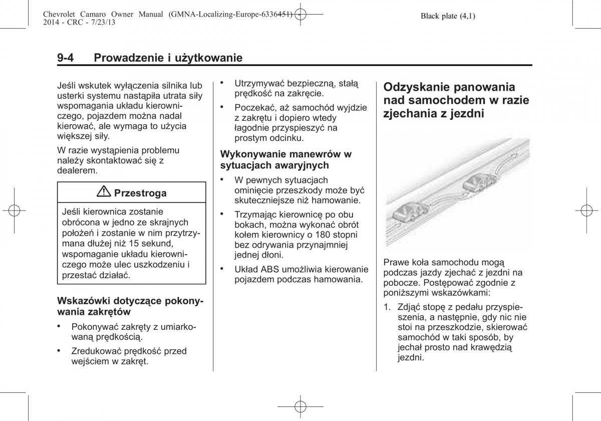 Chevrolet Camaro V 5 instrukcja obslugi / page 174