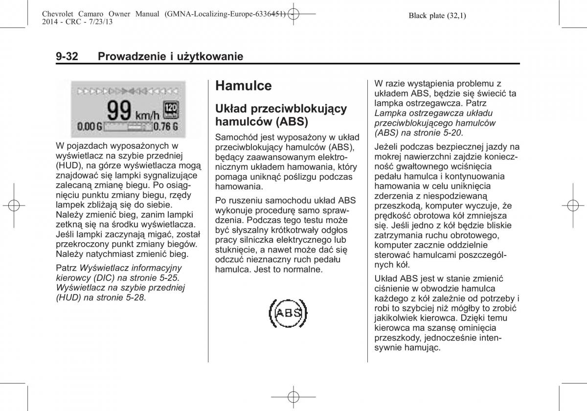 Chevrolet Camaro V 5 instrukcja obslugi / page 202