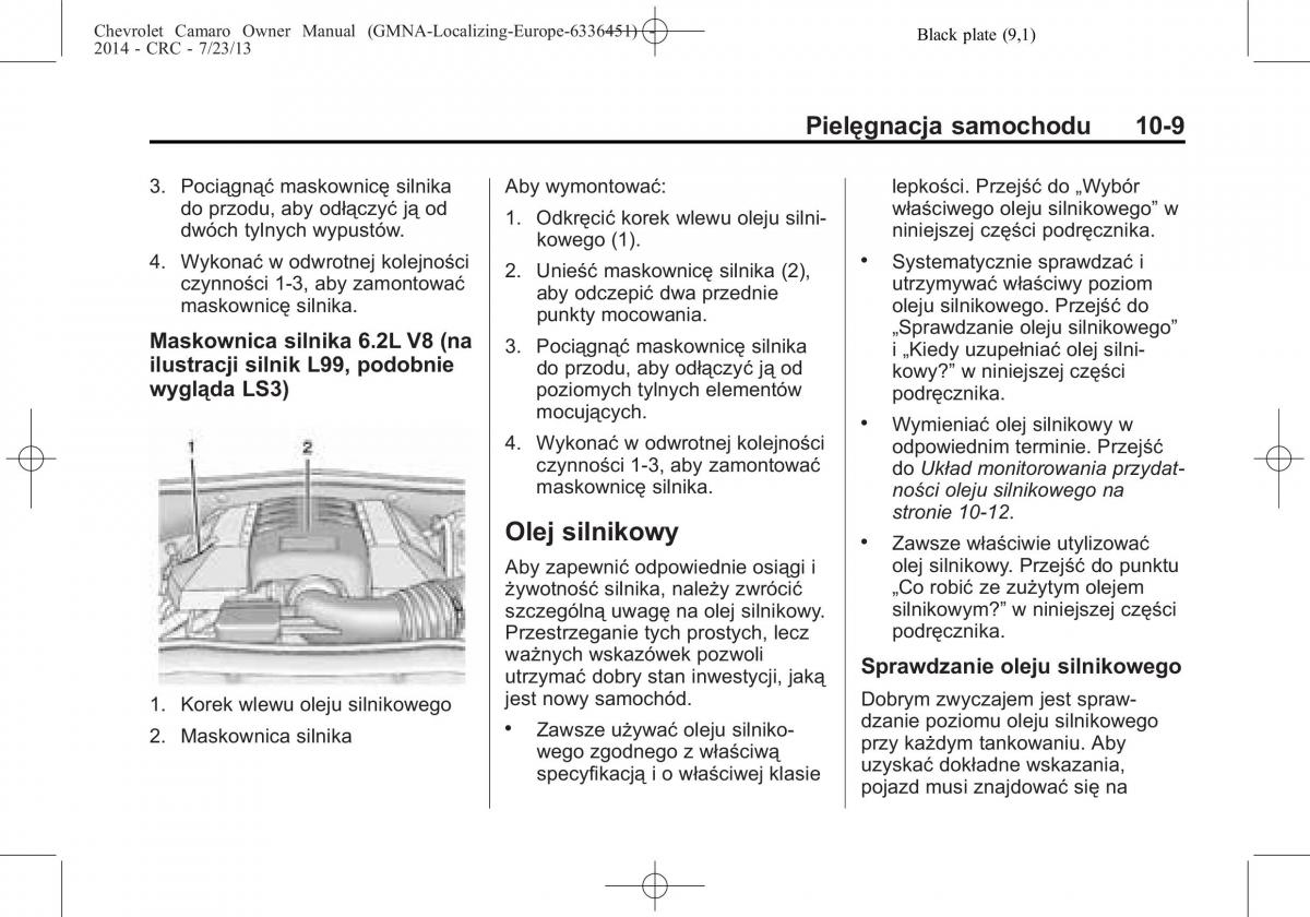 Chevrolet Camaro V 5 instrukcja obslugi / page 237