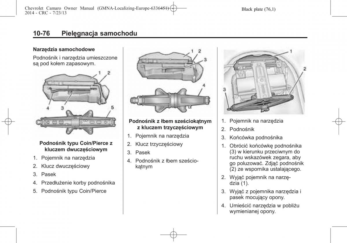 Chevrolet Camaro V 5 instrukcja obslugi / page 304