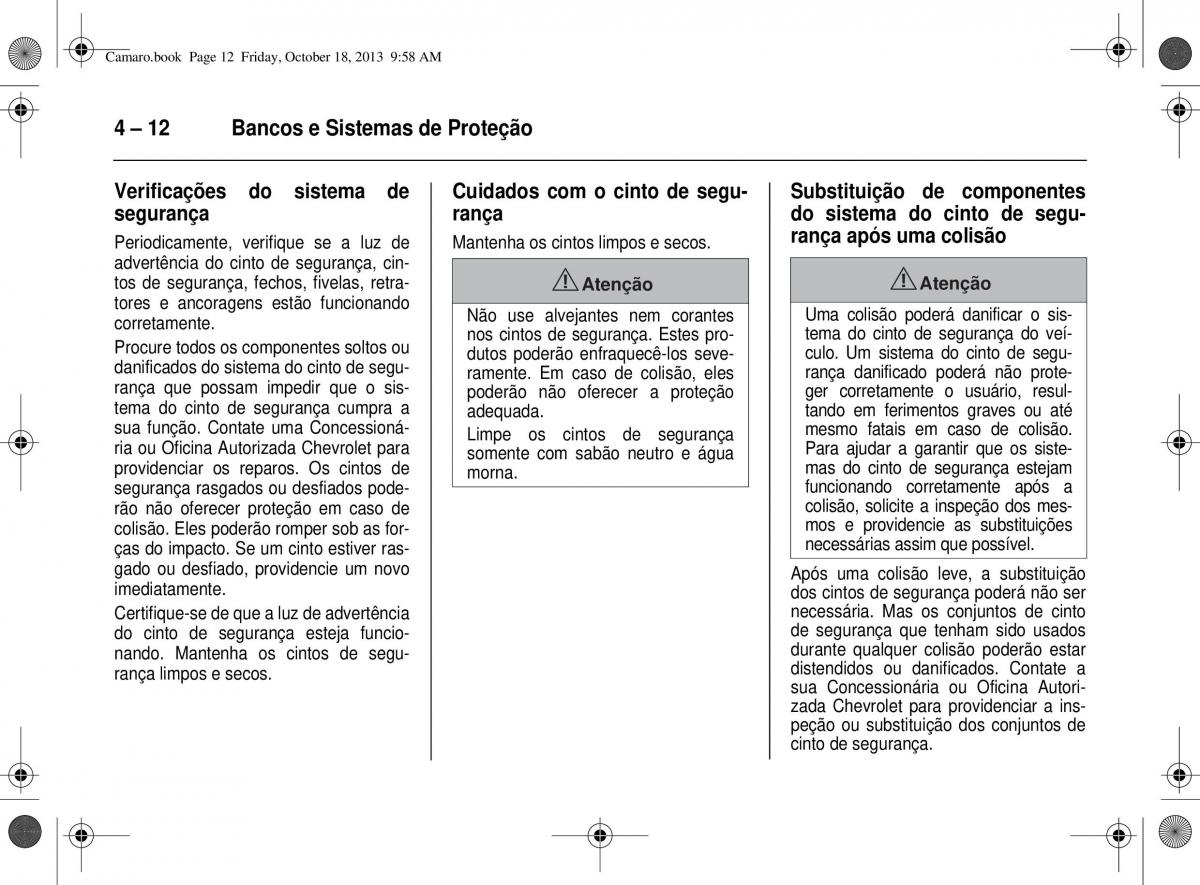 Chevrolet Camaro V 5 manual del propietario / page 62