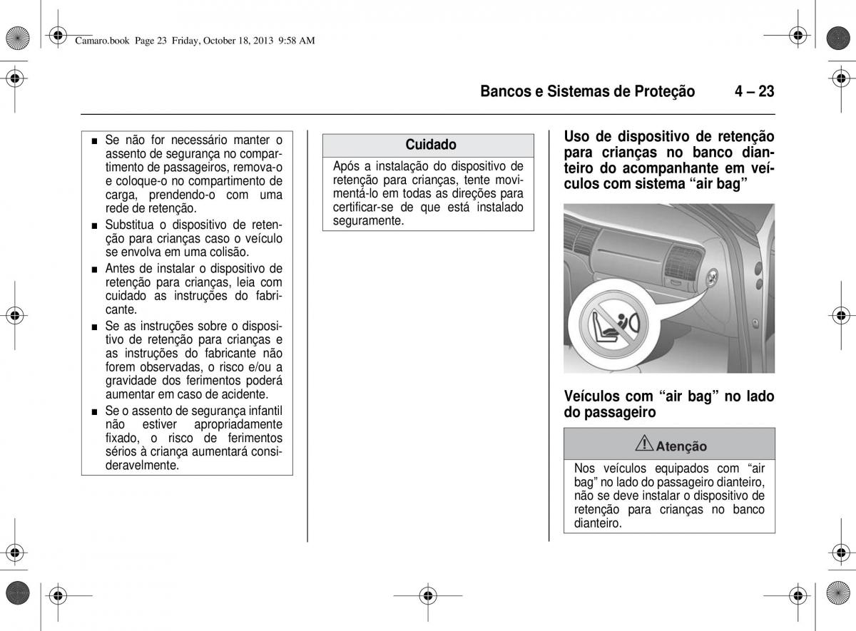 Chevrolet Camaro V 5 manual del propietario / page 73