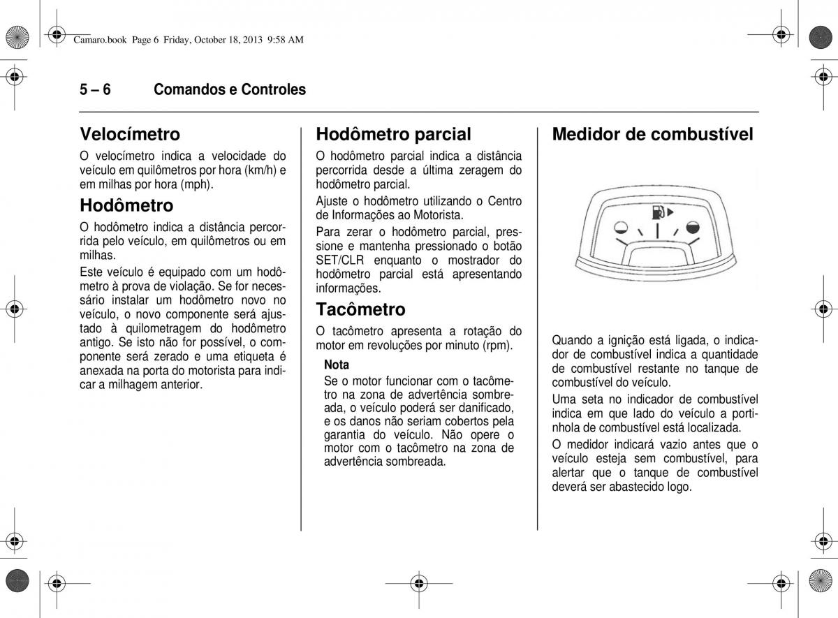 Chevrolet Camaro V 5 manual del propietario / page 82