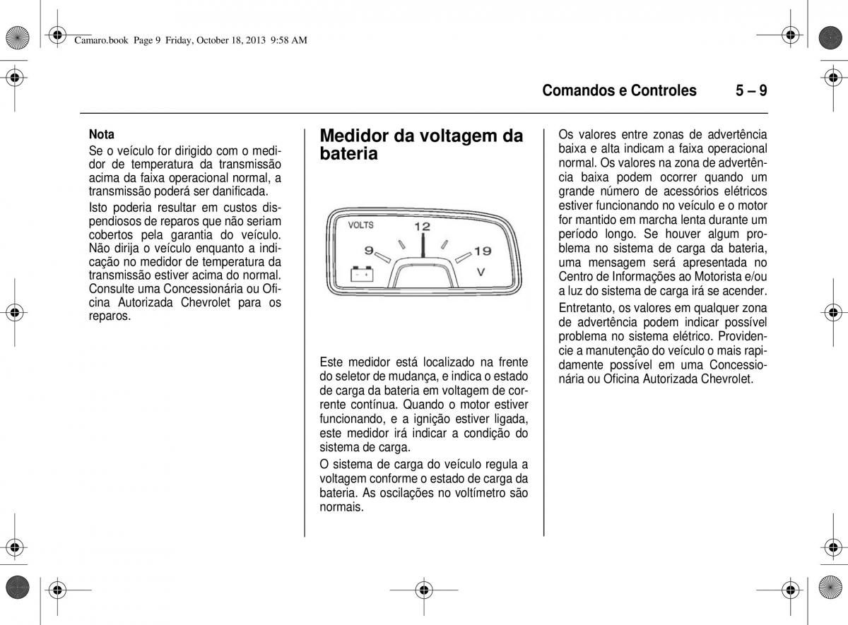 Chevrolet Camaro V 5 manual del propietario / page 85