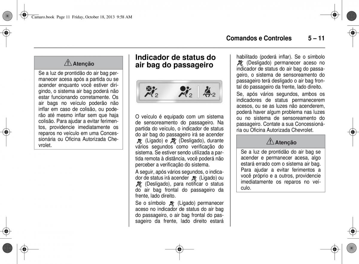 Chevrolet Camaro V 5 manual del propietario / page 87