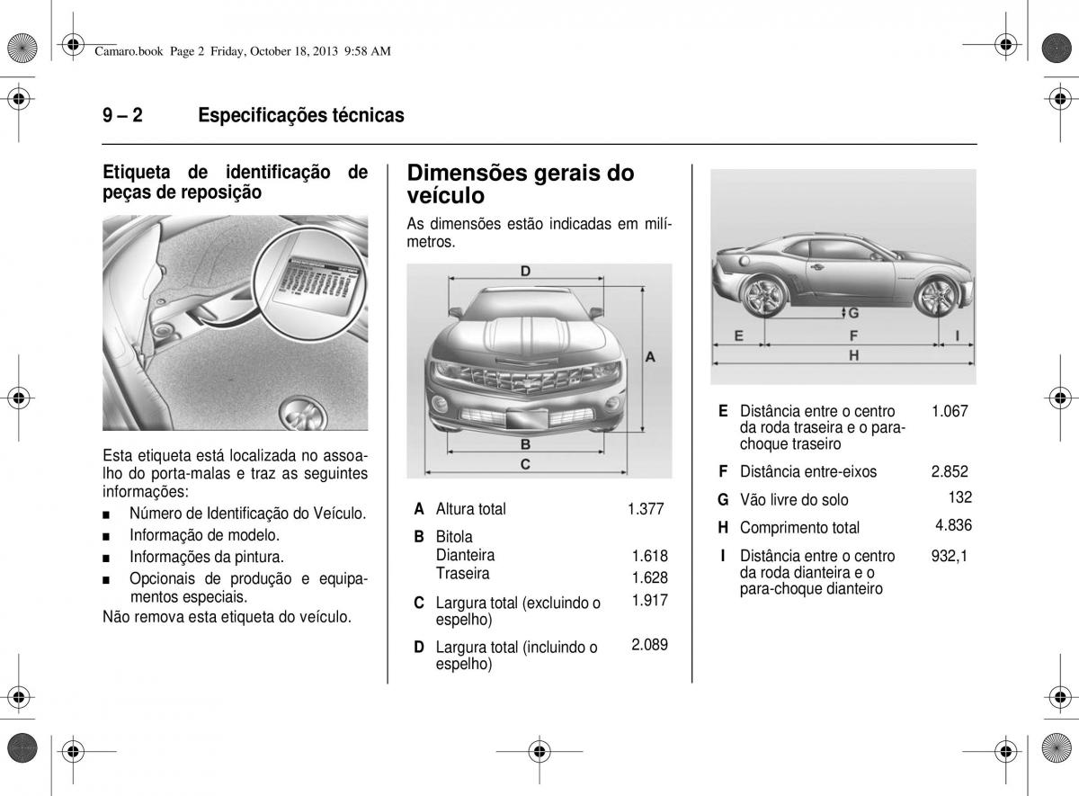 Chevrolet Camaro V 5 manual del propietario / page 128