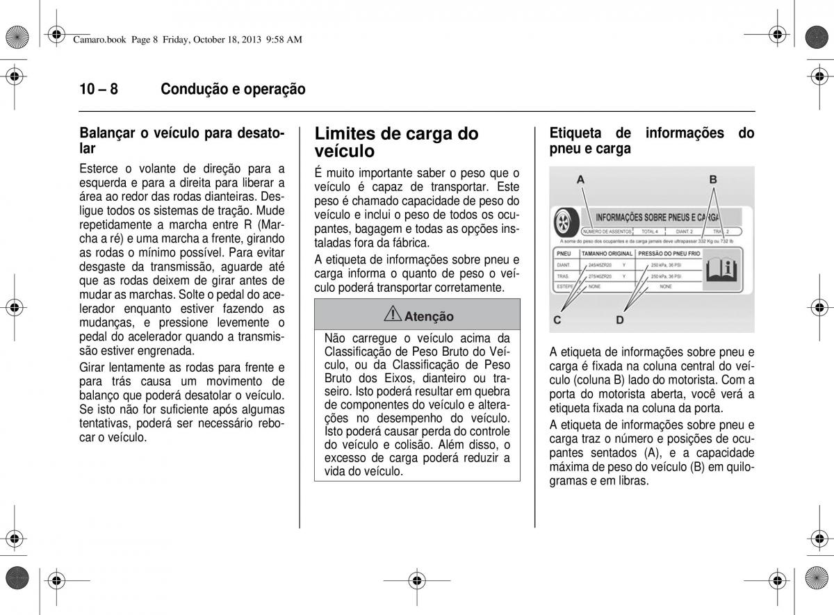 Chevrolet Camaro V 5 manual del propietario / page 144