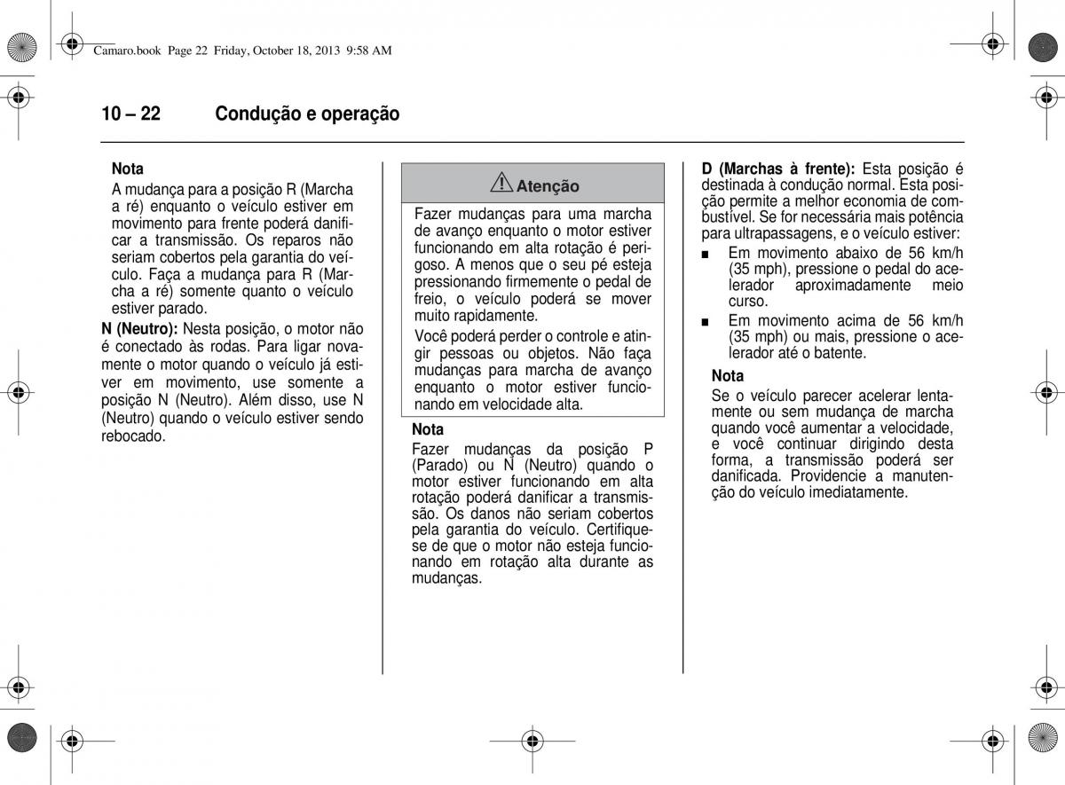 Chevrolet Camaro V 5 manual del propietario / page 158