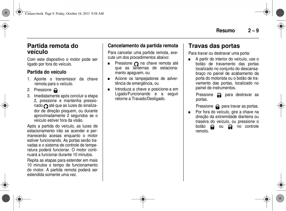 Chevrolet Camaro V 5 manual del propietario / page 17