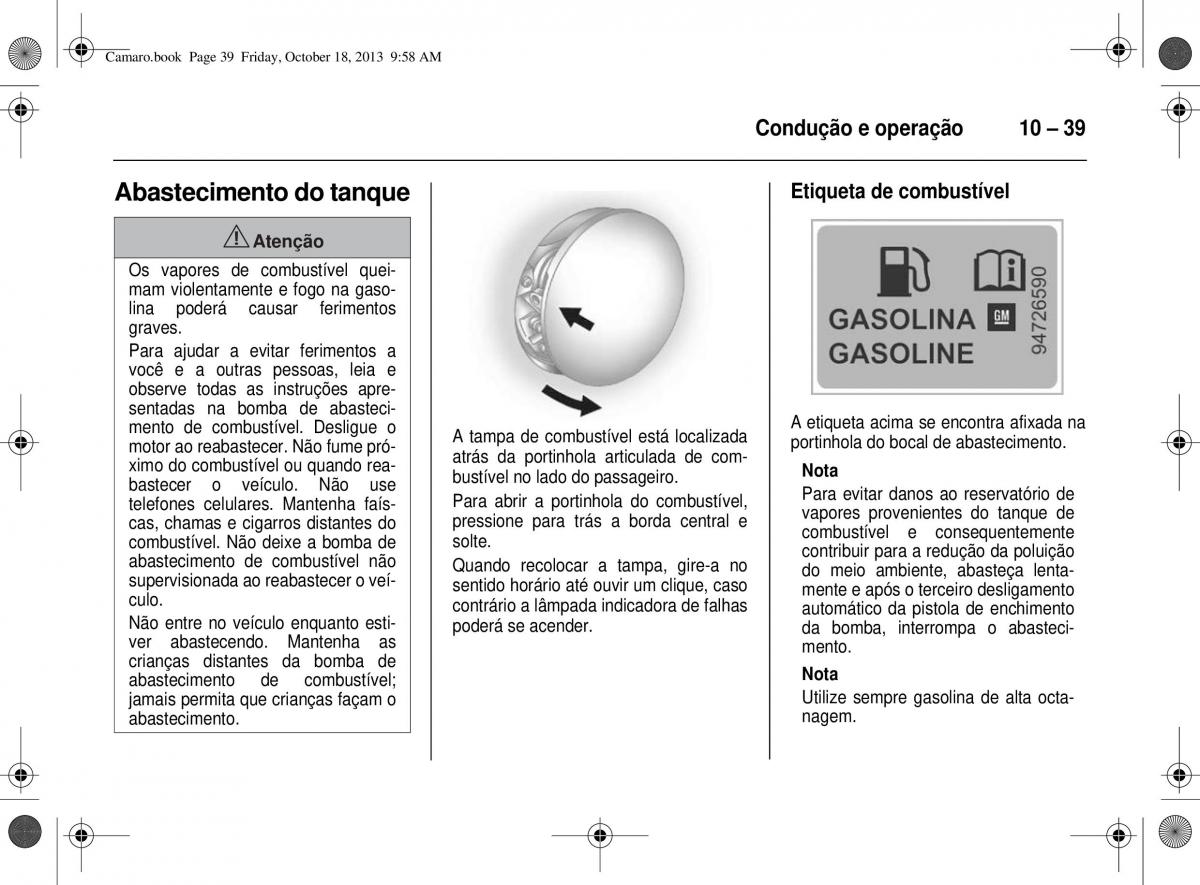 Chevrolet Camaro V 5 manual del propietario / page 175