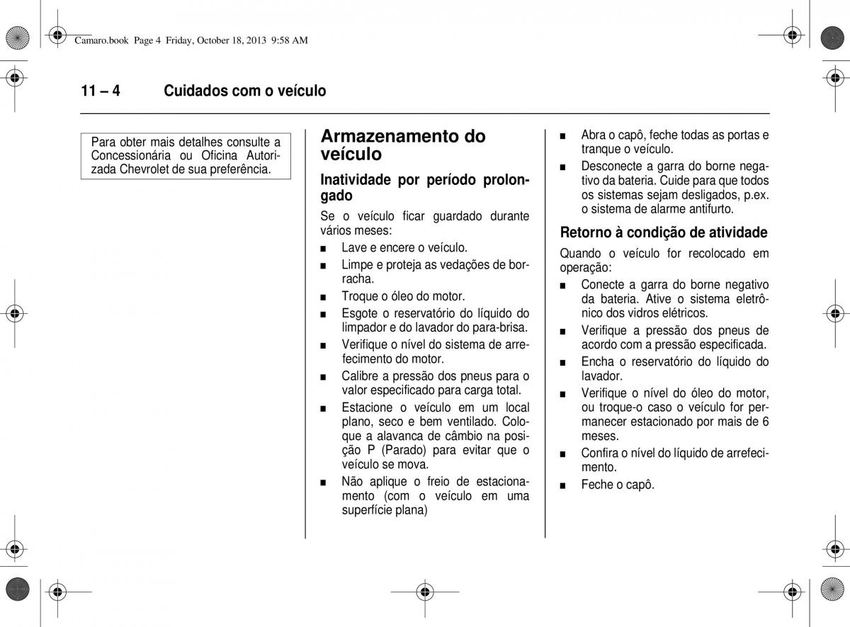 Chevrolet Camaro V 5 manual del propietario / page 182