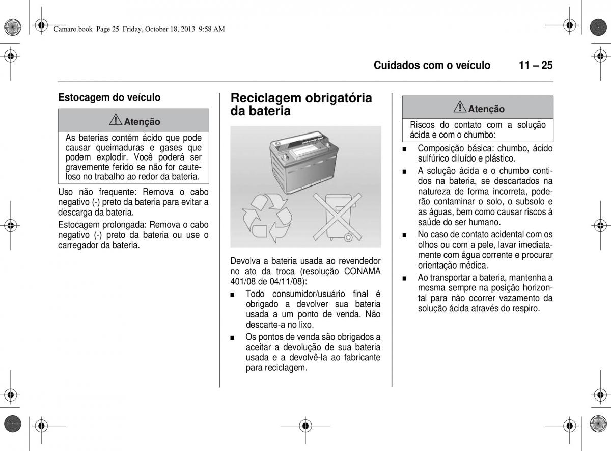 Chevrolet Camaro V 5 manual del propietario / page 203