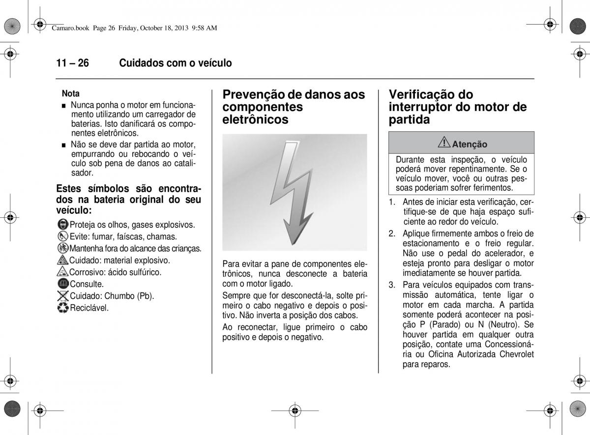 Chevrolet Camaro V 5 manual del propietario / page 204