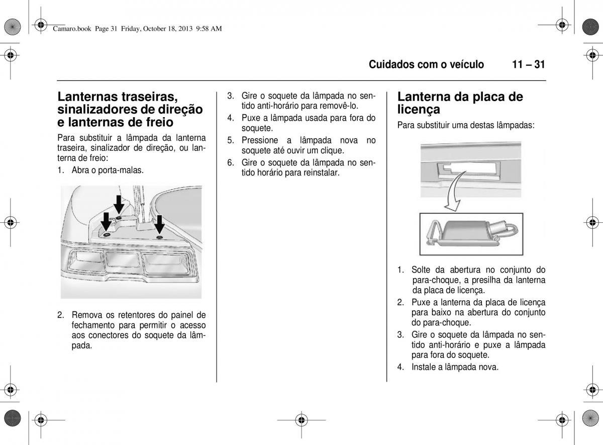 Chevrolet Camaro V 5 manual del propietario / page 209