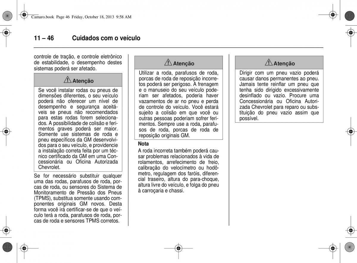 Chevrolet Camaro V 5 manual del propietario / page 224