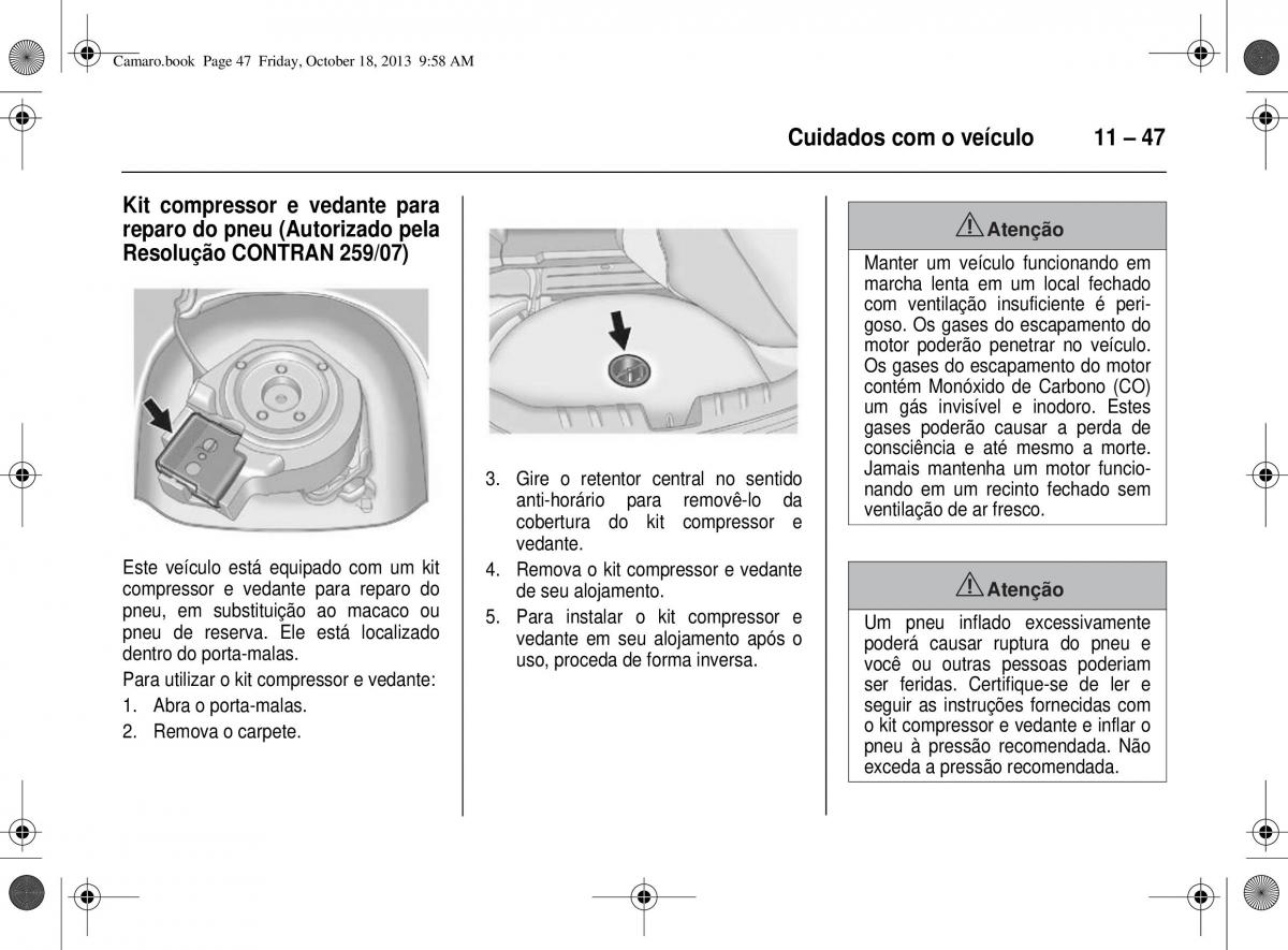 Chevrolet Camaro V 5 manual del propietario / page 225