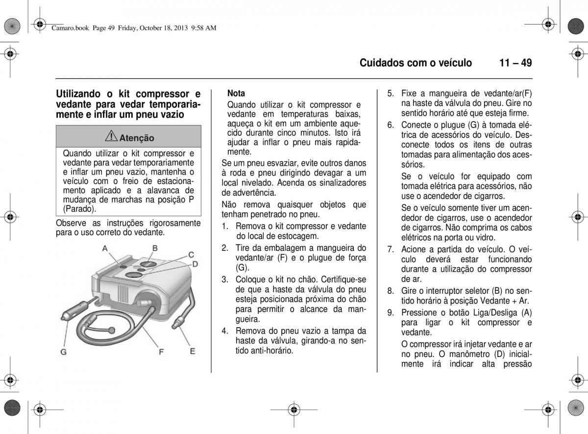 Chevrolet Camaro V 5 manual del propietario / page 227