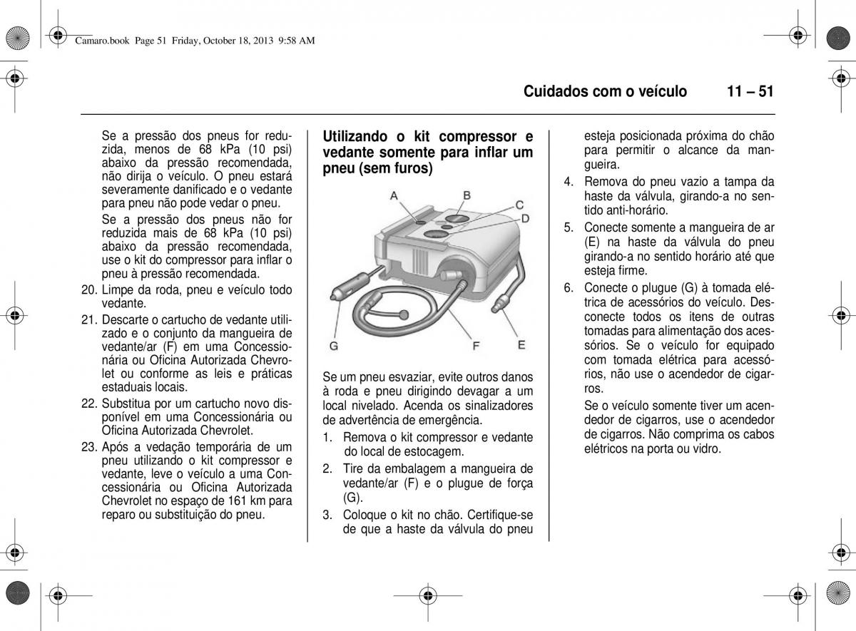 Chevrolet Camaro V 5 manual del propietario / page 229