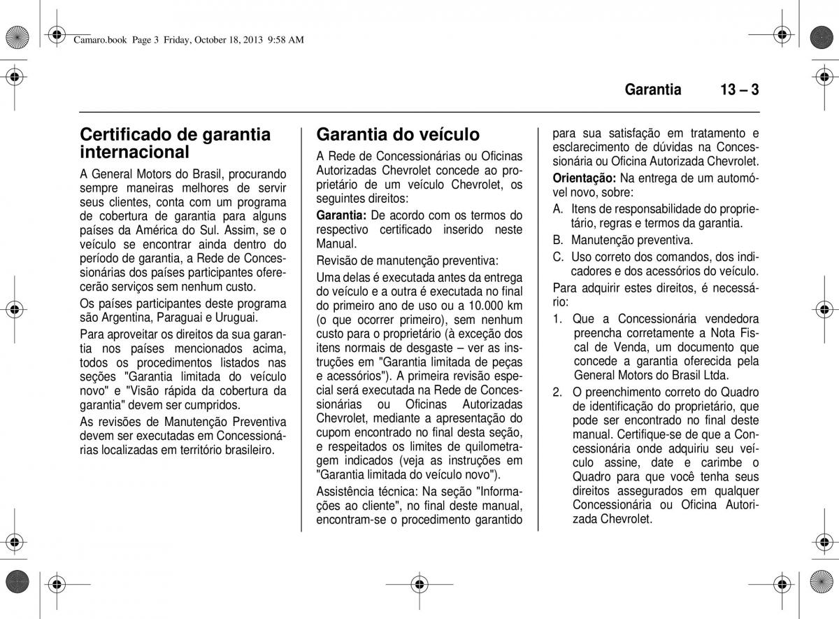 Chevrolet Camaro V 5 manual del propietario / page 257