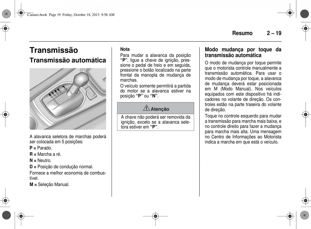 Chevrolet Camaro V 5 manual del propietario / page 27