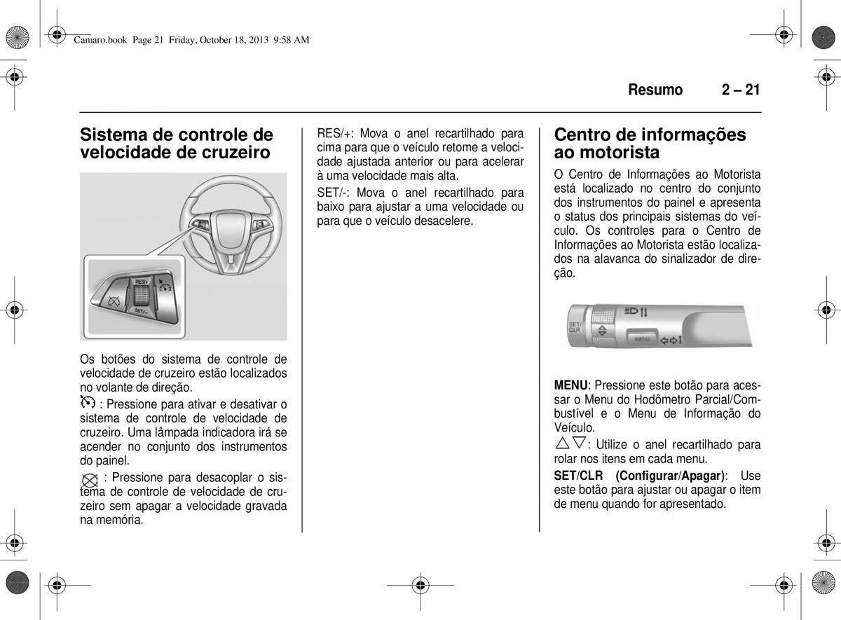 Chevrolet Camaro V 5 manual del propietario / page 29