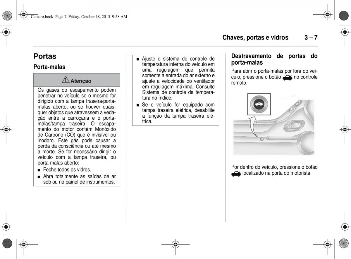 Chevrolet Camaro V 5 manual del propietario / page 41