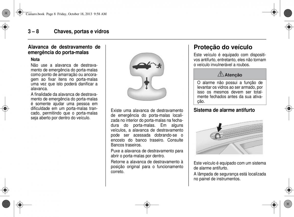 Chevrolet Camaro V 5 manual del propietario / page 42