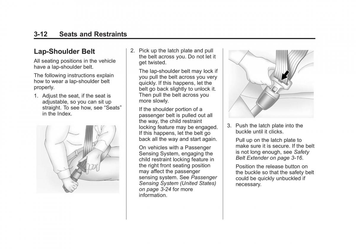 Chevrolet Captiva owners manual / page 56