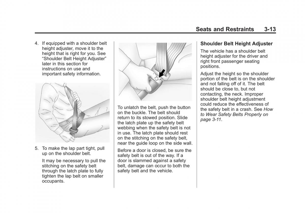 Chevrolet Captiva owners manual / page 57