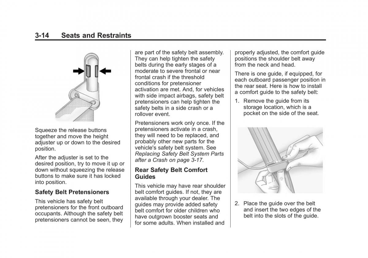 Chevrolet Captiva owners manual / page 58