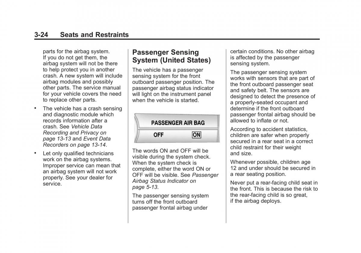 Chevrolet Captiva owners manual / page 68